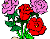Dibuix Ram de roses pintat per marc sagues