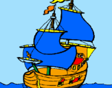 Dibuix Vaixell pintat per isaac barti