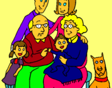 Dibuix Família pintat per ELBA      