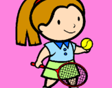 Dibuix Noia tennista pintat per Herika  V.C