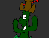 Dibuix Cactus amb barret  pintat per nay  coco