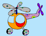 Dibuix Helicòpter adornat  pintat per Julia
