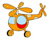 Dibuix Helicòpter adornat  pintat per jennifer gil de heras. 