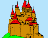 Dibuix Castell medieval pintat per XAVI