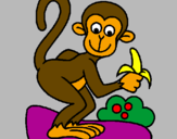 Dibuix Mono pintat per sira