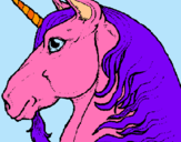 Dibuix Cap d'unicorn pintat per JULIA MACA