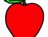 Dibuix poma pintat per apple