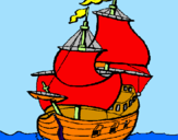 Dibuix Vaixell pintat per pau guindo cano