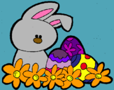 Dibuix Conillet de Pasqua pintat per julia  dalmau