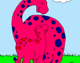 Dibuix Dinosaures pintat per POL D.