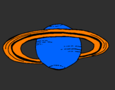 Dibuix Saturn pintat per EVA BARTI