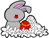 Dibuix Conillet de Pasqua pintat per ALEIX FONT (PALAFRUGELL)