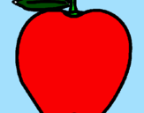Dibuix poma pintat per claudia