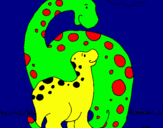 Dibuix Dinosaures pintat per arthur