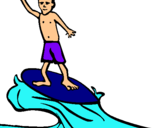 Dibuix Surfista pintat per jose   antonio