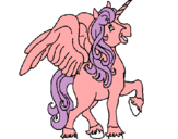 Dibuix Unicorn amb ales pintat per Clara