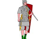 Dibuix Soldat romà  pintat per martina
