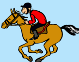 Dibuix Carrera de cavalls  pintat per josep
