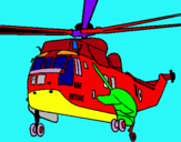 Dibuix Helicòpter al rescat  pintat per jan