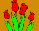 Dibuix Tulipes pintat per laura     s.