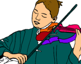 Dibuix Violinista  pintat per Ei