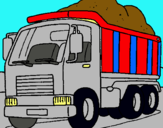 Dibuix Camió de càrrega pintat per xavier f.