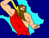 Dibuix Déu Zeus pintat per arnau