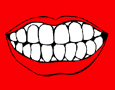 Dibuix Boca i dents pintat per ABRIL  MESTRES