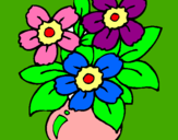 Dibuix Gerro de flors pintat per aline