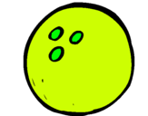 Dibuix Bola de bitlles  pintat per marcel