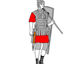 Dibuix Soldat romà  pintat per pallasso