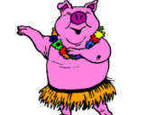 Dibuix Porc hawaià pintat per La Tocina, la més gran