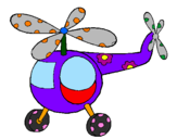 Dibuix Helicòpter adornat  pintat per jordi