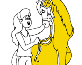 Dibuix Cavall guanyador  pintat per clàudina