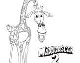 Dibuix Madagascar 2 Melman pintat per lleo