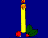 Dibuix Espelma de nadal pintat per POL DE LA RIVA I PUIG