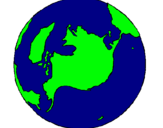 Dibuix Planeta Terra pintat per mohamed b.