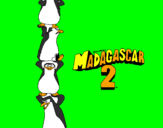 Dibuix Madagascar 2 Pingüins pintat per avril