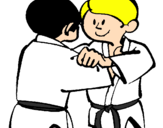 Dibuix Judo amistós pintat per laia  moreno