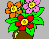 Dibuix Gerro de flors pintat per Eli