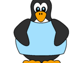 Dibuix Pingüí  pintat per nuria .p.h