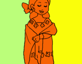 Dibuix Senyora maia pintat per eric m.s