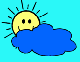 Dibuix Sol i núvol pintat per joan denuc