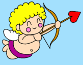 Dibuix Cupido pintat per berta marcó