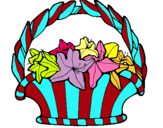 Dibuix Cistell amb flors 4 pintat per julia