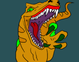 Dibuix Velociraptor II pintat per aleix aldoma