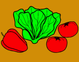 Dibuix Verdures pintat per FATU