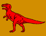 Dibuix Tiranosaurus Rex pintat per pau