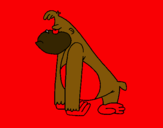 Dibuix Mono enfadat pintat per aimar