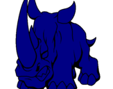 Dibuix Rinoceront II pintat per dfdwr